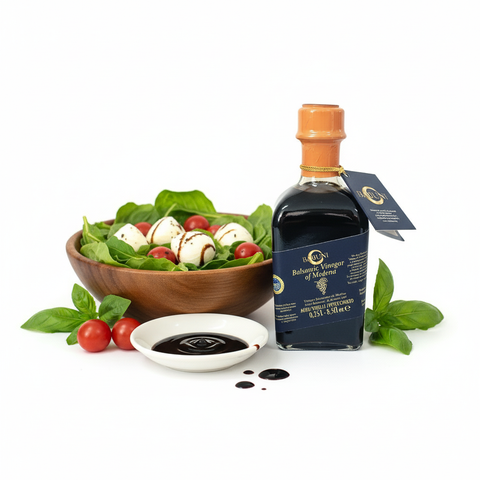 BABUNI Balsamic Vinegar of Modena with culinary props