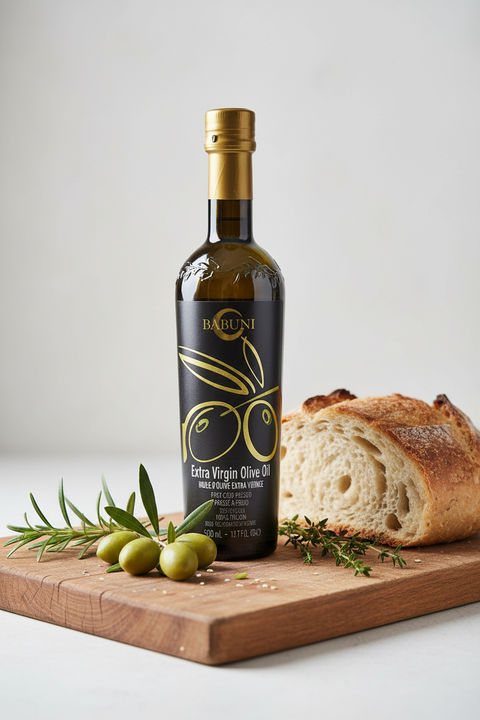 BABUNI Extra Virgin Olive Oil with Premium Props