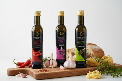 BABUNI Flavored Olive Oil Collection - Chili, Garlic, and Oregano