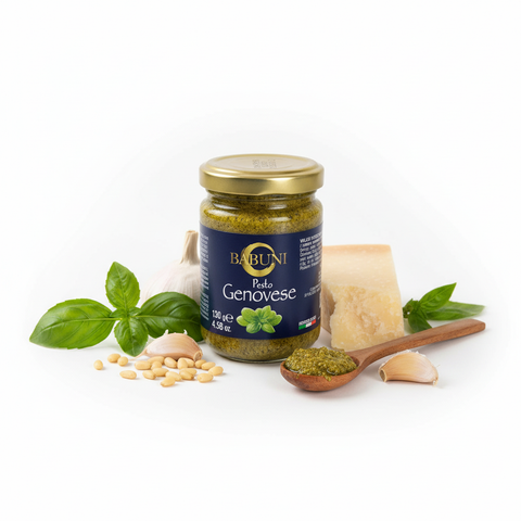 BABUNI Pesto Genovese with Italian props