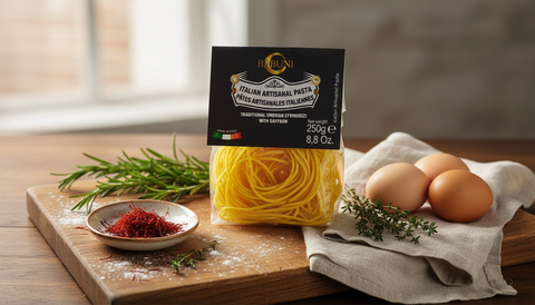 BABUNI Saffron Spaghetti with Props