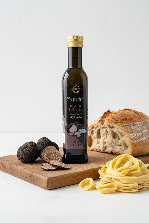 BABUNI Black Truffle Olive Oil with Premium Props