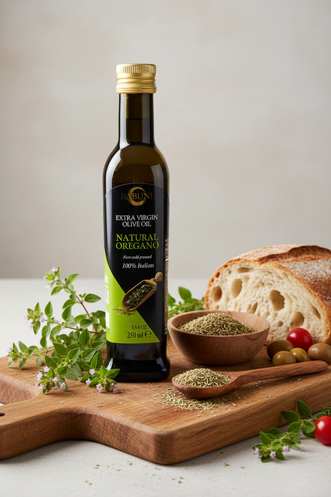 BABUNI Natural Oregano Olive Oil with Premium Props